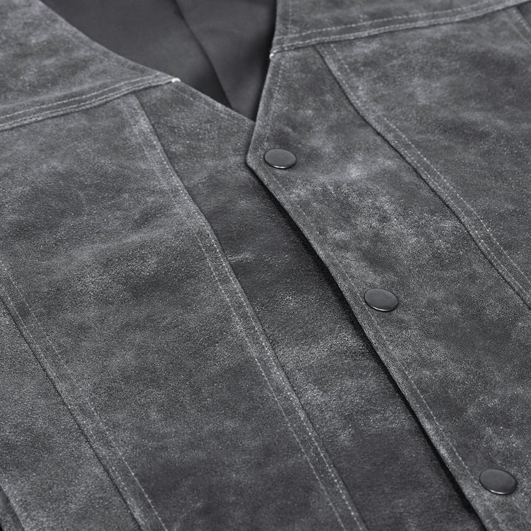 Men's Gray Single Back Panel Smart Access Pockets Vest