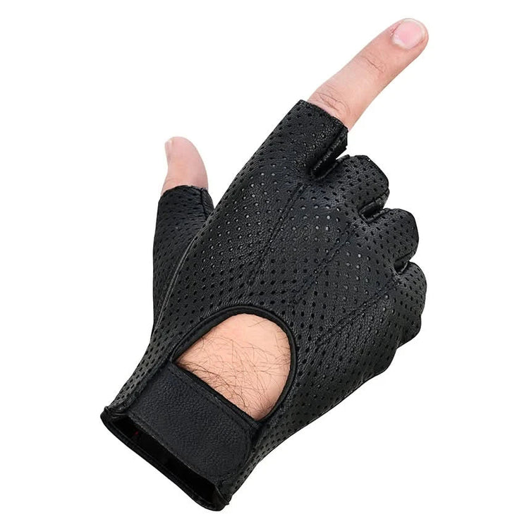 Perforated Fingerless Glove