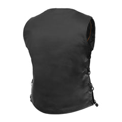 Clara Women's leather motorcycle vest