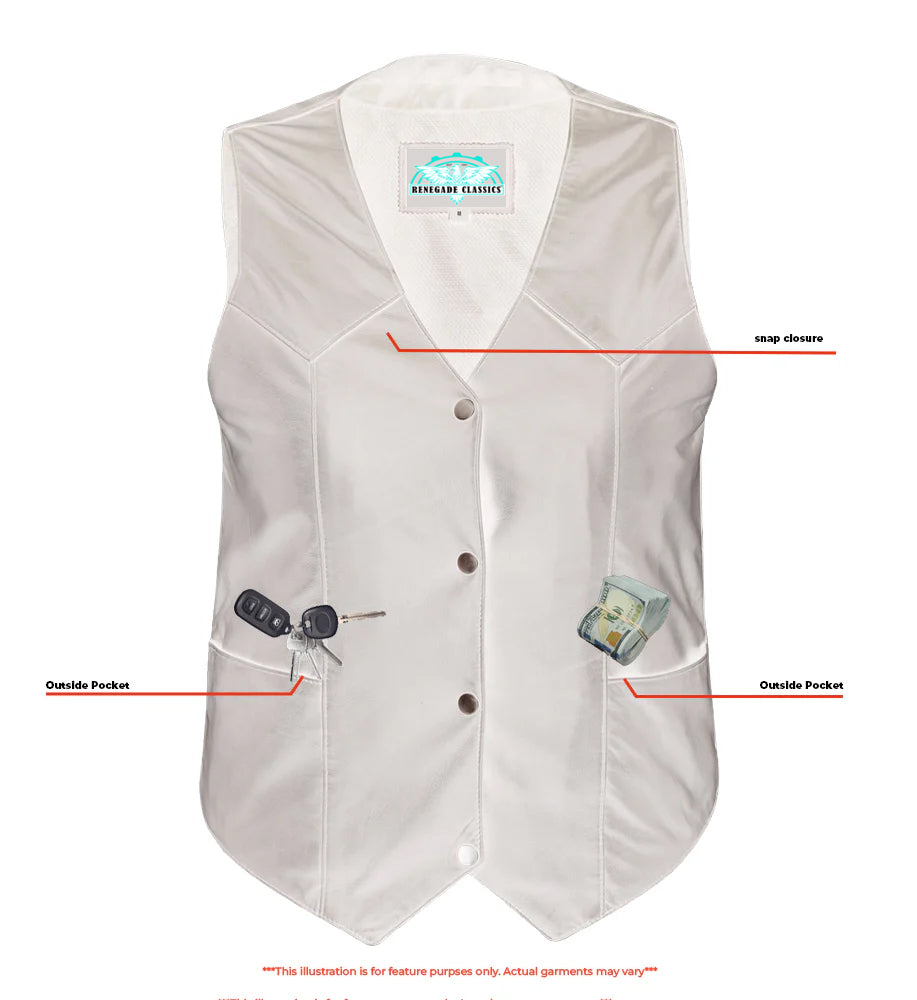 Women's Classic Plain Side Vest