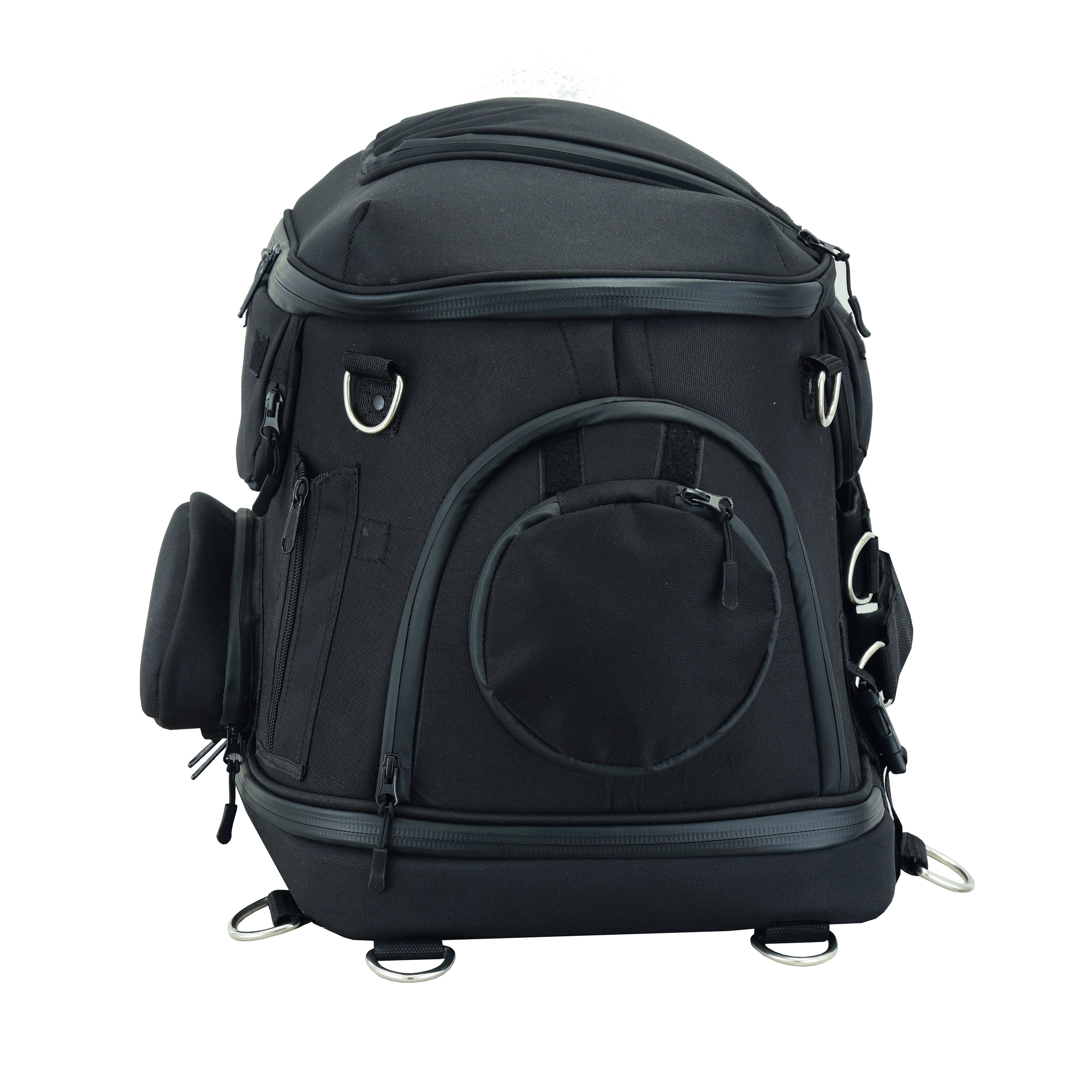 Renegade Classics Black Heavy Duty Textile Motorcycle Pet Carrier Si
