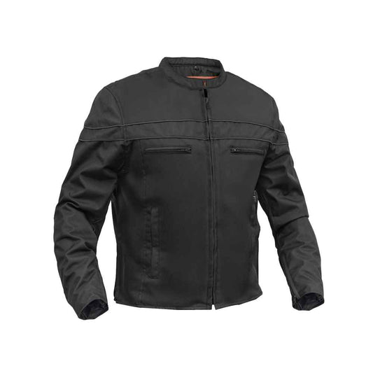 All-Season Men's Textile  Motorcycle Jacket with Reflective Stripes
