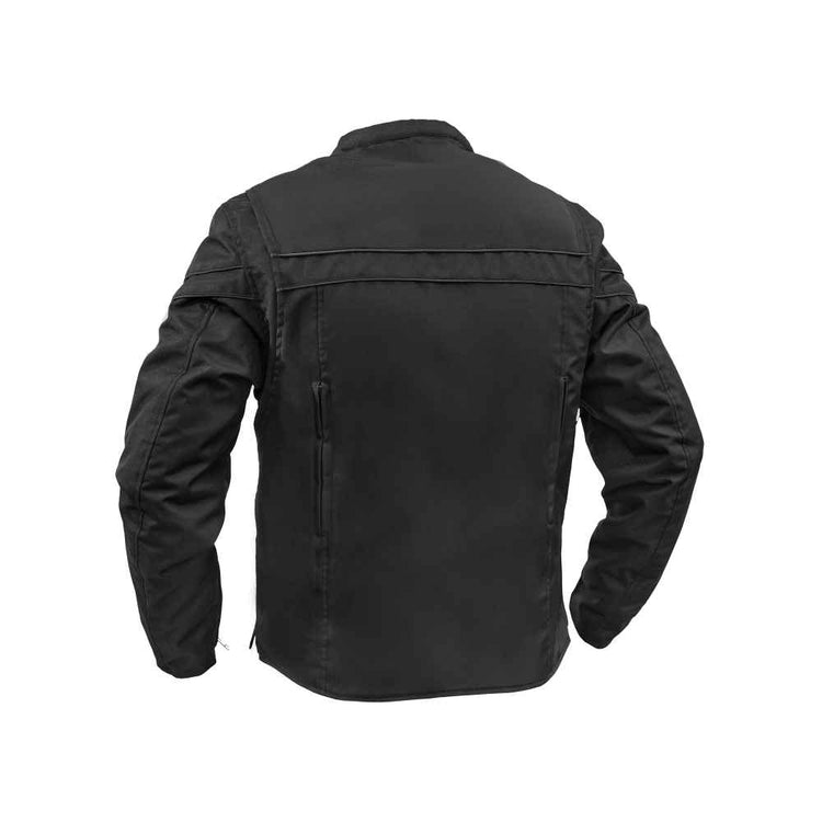 All-Season Men's Textile  Motorcycle Jacket with Reflective Stripes