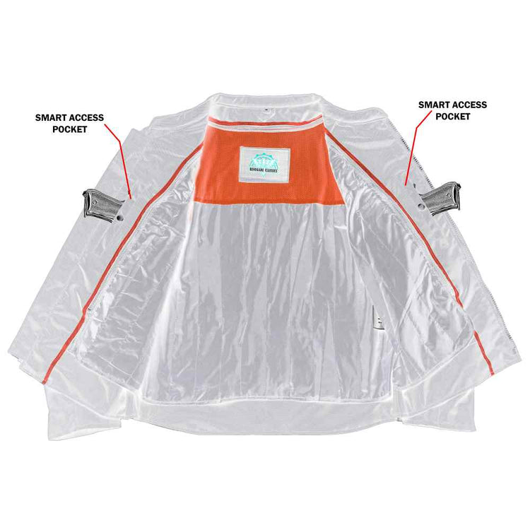 All-Season Men's Textile  Motorcycle Jacket with Reflective Stripes