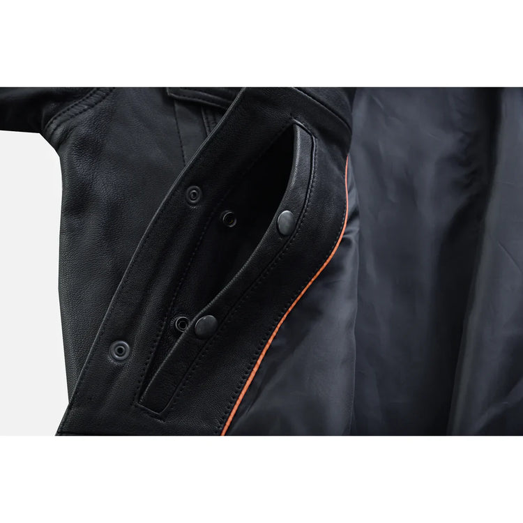 Men's Premium Lightweight Black Leather Shirt