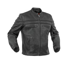Full Hand Black Leather Motorcycle Jacket
