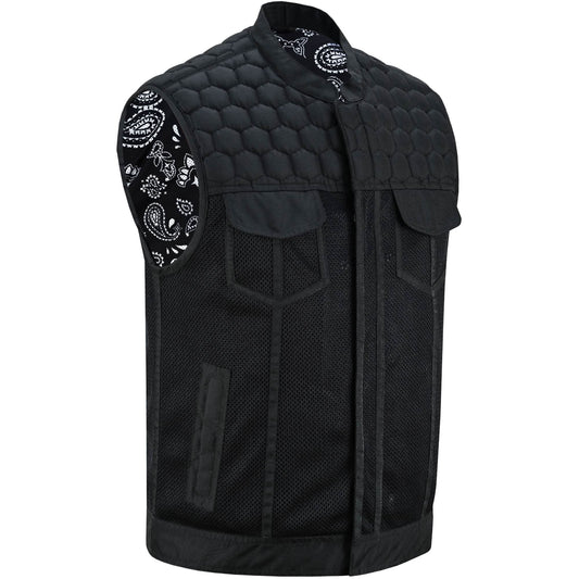Mesh Heat Men's Black Mesh Textile Vest