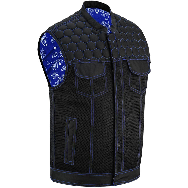 Cold Burn Men's Black Mesh Textile Vest