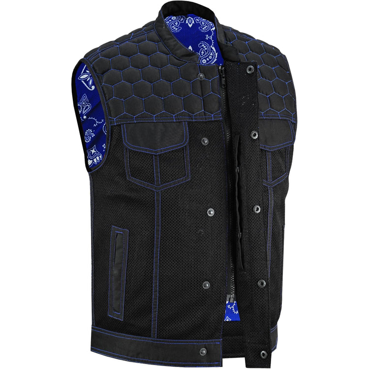 Cold Burn Men's Black Mesh Textile Vest