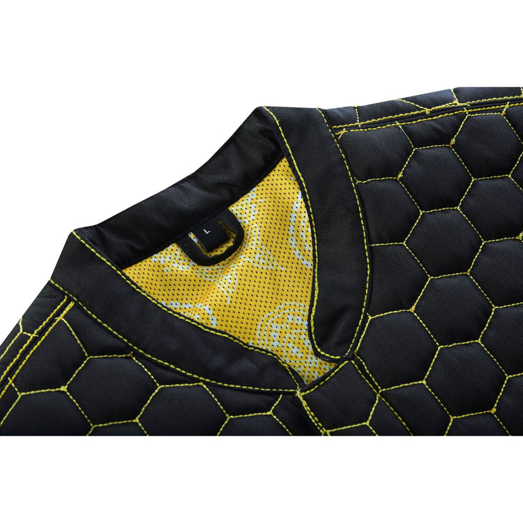 Gloom Gold Men's Black Mesh Textile Vest