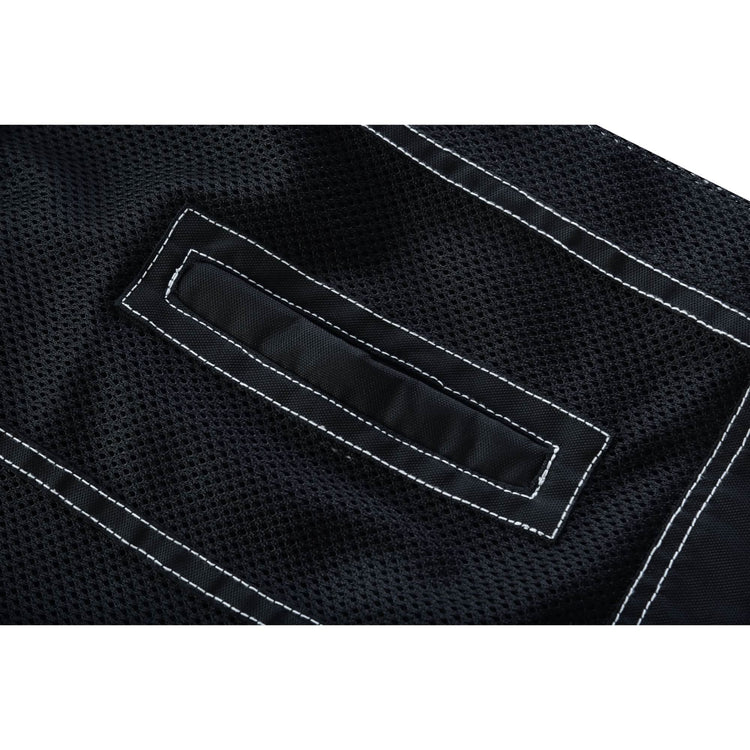 Men's Black Mesh Textile Vest with White Paisley Liner