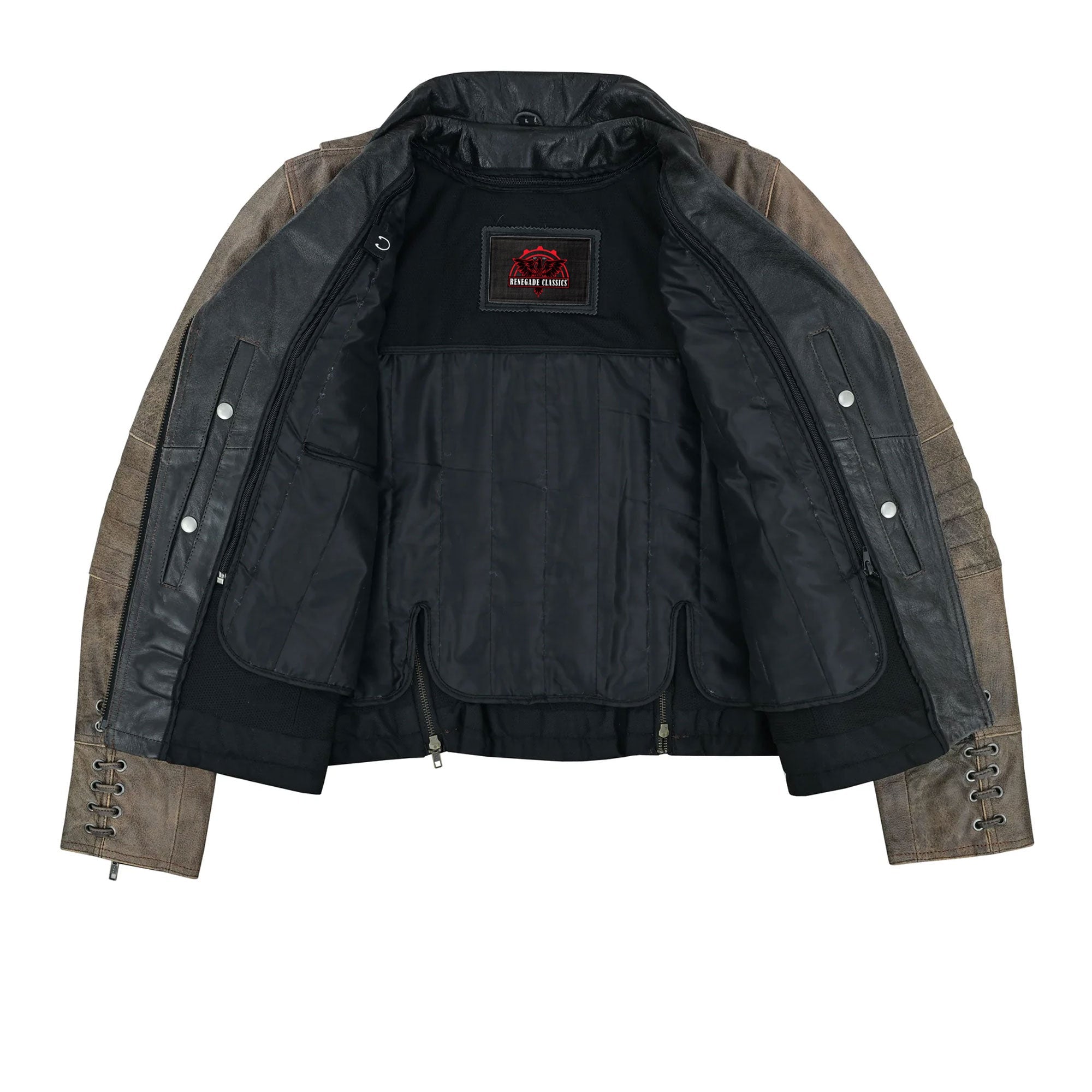 Fusion Flow Women's  Leather Motorcycle Jacket