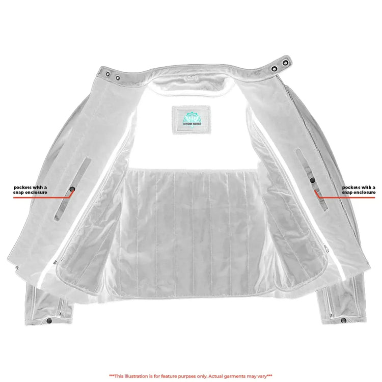 Men's Lightweight Drum Dyed Naked Lambskin Jacket - Black