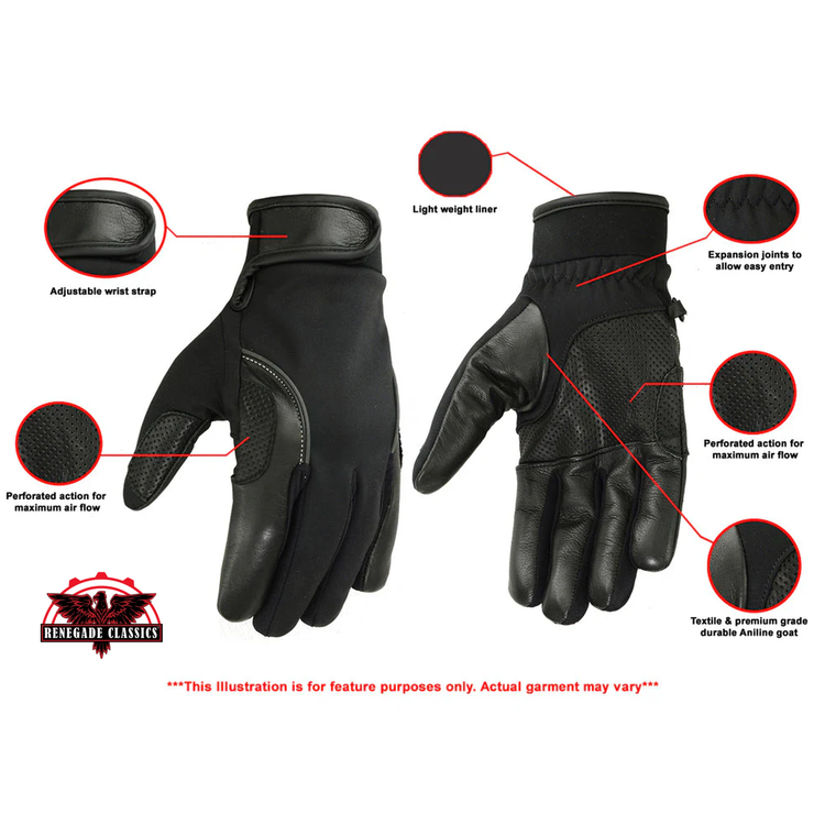 Leather/ Textile Lightweight Glove