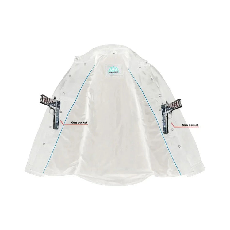 Men's Premium Lightweight Black Leather Shirt