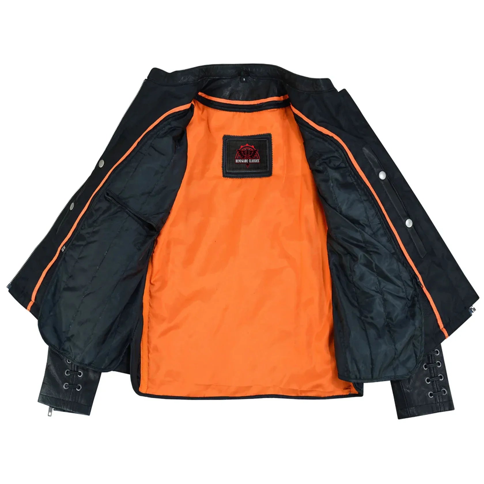 Women's Stylish Jacket with Grommet and Lacing Accents