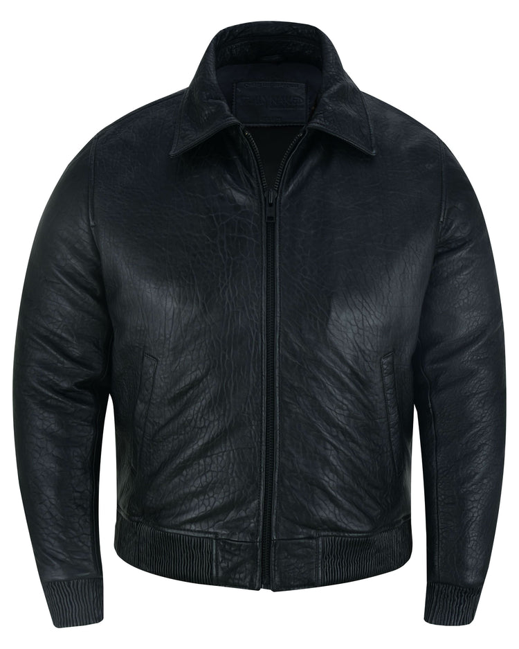 Traveler Men's Fashion Black Leather Jacket