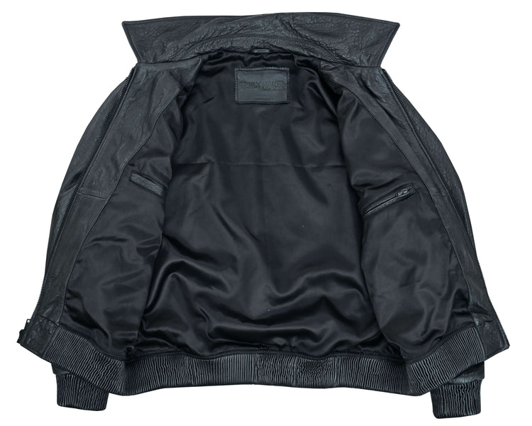 Traveler Men's Fashion Black Leather Jacket