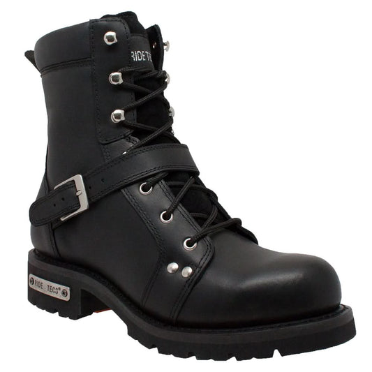Commandsole 6" Black Biker Leather Boot