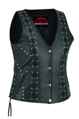 Women's Open neck Vest with Lacing Details
