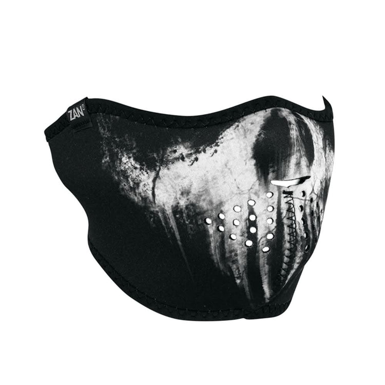 WNFM49H Neoprene Half Face Mask, Skull Ghost