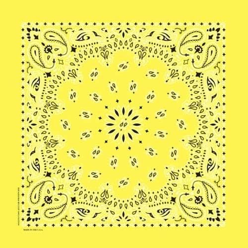NT443 Bandana Paisley Yellow
