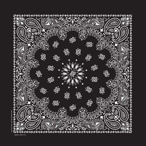 NT447 Bandana Paisley Black