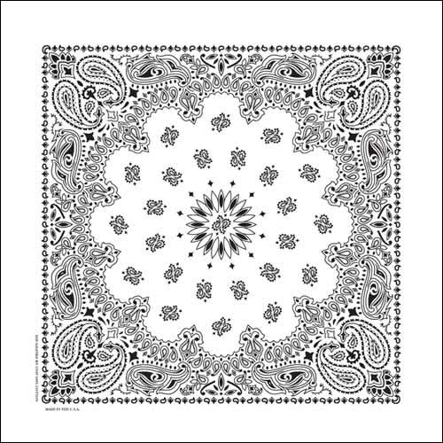 NT449 Bandana Paisley White