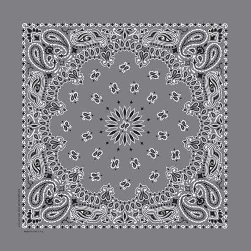 NT4411 Bandana Paisley Charcoal