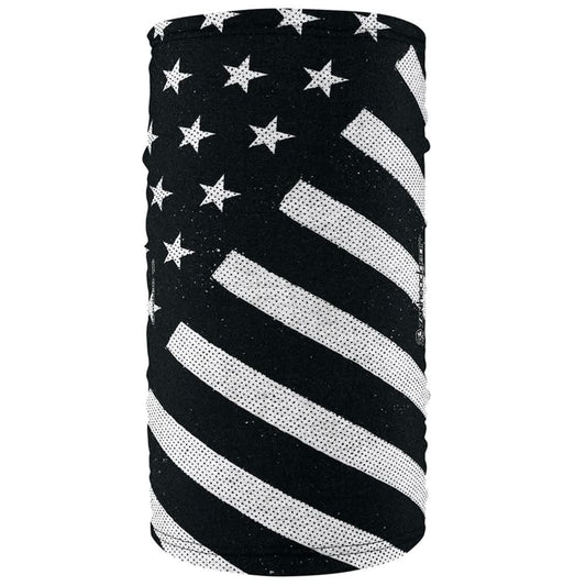 TF91 Motley Tube® Fleece Lined Polyester, Black and White Flag