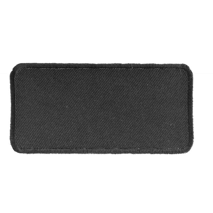 P435 Black 4 Inch Rectangular Blank Patch
