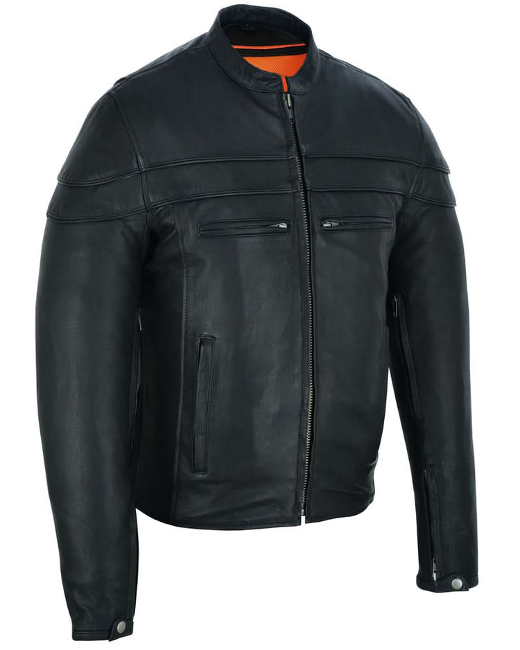 Speedster Black Men's Leather Motorcycle Jacket