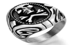 R195 Stainless Steel Poison Ivy Biker Ring