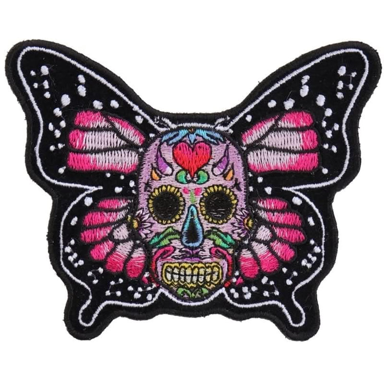 P613 Sugar Skull Butterfly Patch