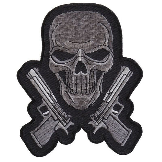 P496 Guns and Skull Chrome Patch