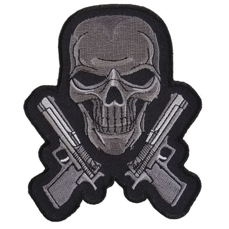P496 Guns and Skull Chrome Patch