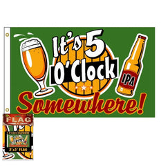 Sf5ocl 5 O'Clock Somewhere 3x5 Flag