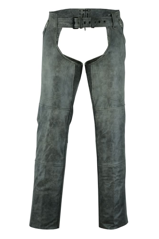 Unisex Double Deep Pocket Thermal Lined Chaps - GRAY