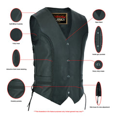 Enchantia Women's leather motorcycle vest