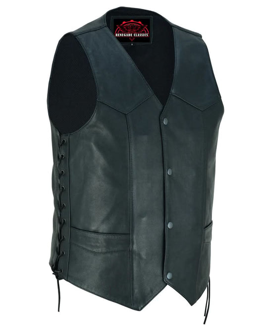 Men's Gold Traditional Vest - Black
