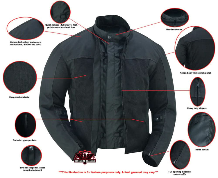 Cross Wind Men's Mesh Jacket – Black