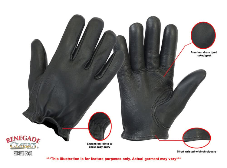 Highway Hawk  Men's Leather Gloves
