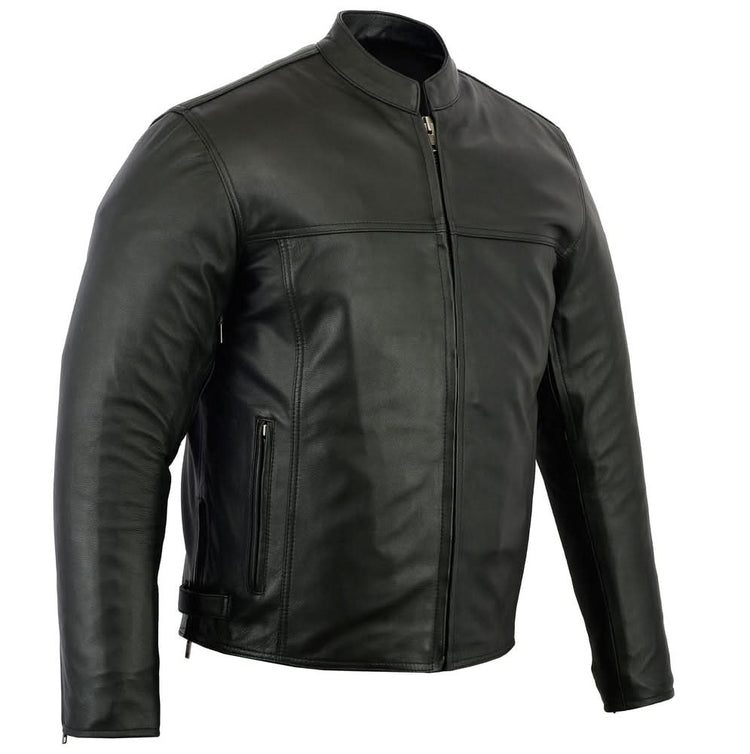 Men's Black Scooter Leather Jacket