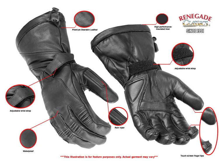 Avengers Men's leather gauntlet gloves