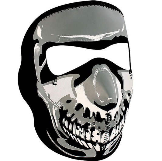 WNFM23 ZAN® Full Mask- Neoprene- Chrome Skull