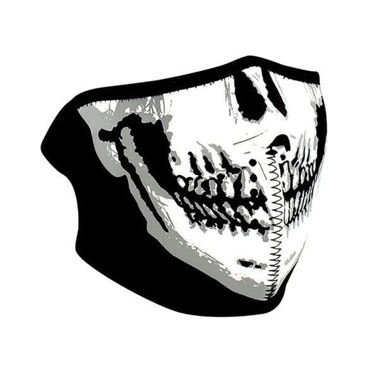 WNFM2HG ZAN® Half Mask- Neoprene- Skull Face- Glow in the Dark