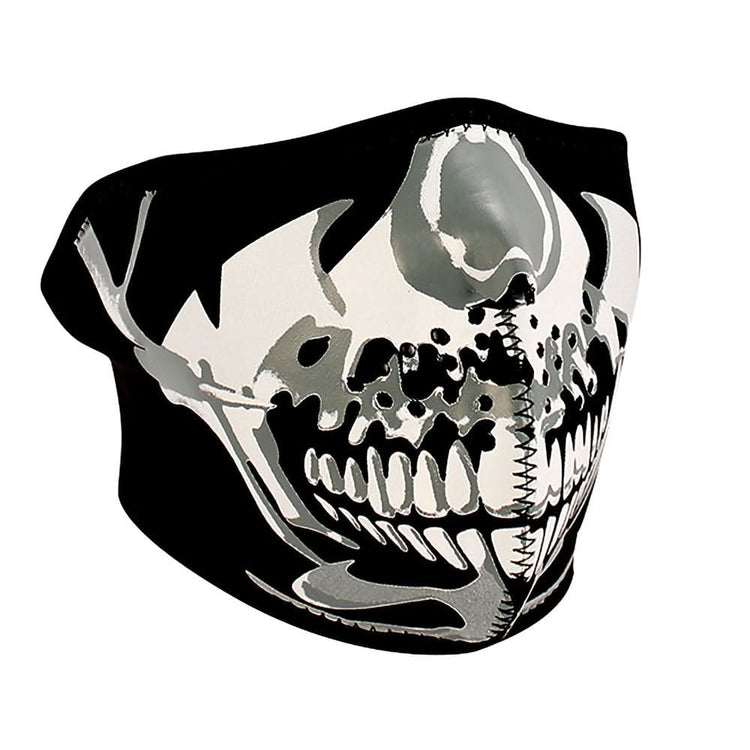 WNFM23H ZAN® Half Mask- Neoprene- Chrome Skull