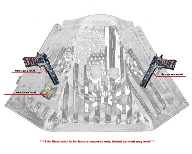 Private Men's Black Leather Motorcycle Vest