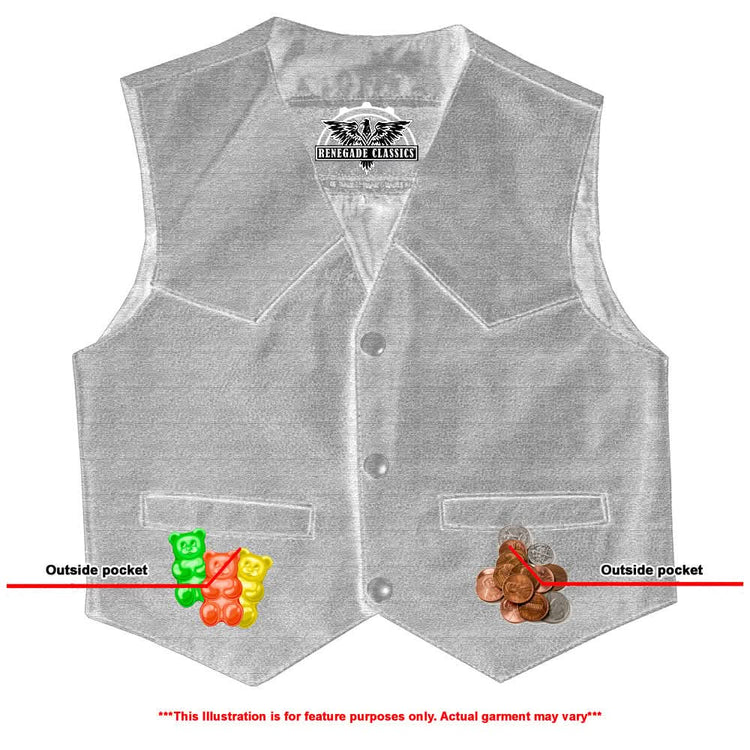 Toddler Traditional Style Plain Side Vest