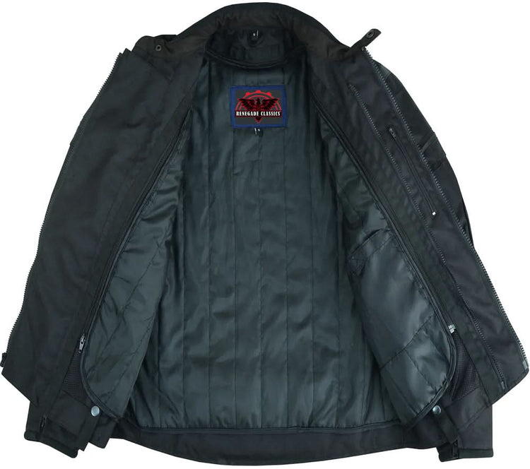 Men's Blast Black Micro Mesh Motorcycle Jacket – Ventilated